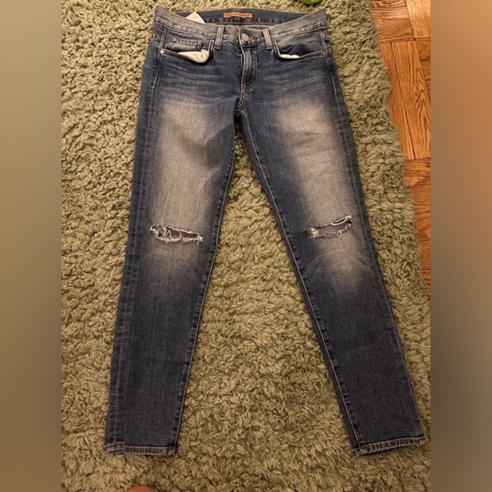 Rebecca Minkoff Mercer Boyfriend Distressed Ankle Jean Size 26
